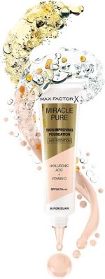 Max Factor Miracle Pure Foundation Spf30 35-Pearl Beige - Image 4