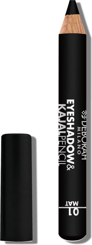 318x840-96 Deborah Milano Eyeshadow&Kajal Pencil oogschaduw 01 Black Finish Mat 2 g Mat - Image 1
