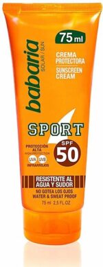 Lotion voor Sporters Solar Sport Waterproof Babaria Spf 50 (75 ml)