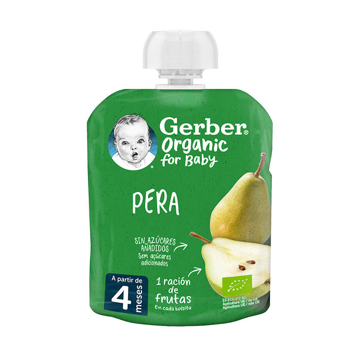 3250810_0094b5bc0ae61230f3e84ca6b9b5273b Gerber Pouch Organic Pear 90g - Image 1