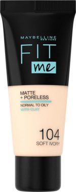 Maybelline New York - Fit Me Matte + Poreless Foundation - 104 Soft Ivory - Medium Dekkende Foundation met Matte Finish voor de Normale tot Vette Huid - 30 ml - Image 8