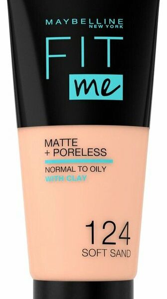 Fit Me Matte+poreless Foundation By Maybelline #124-soft-sand