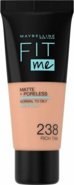 Maybelline Fit Me! Foundation Matte + Poreless 238 Rich Tan 30 Ml