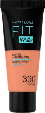 Maybelline New York - Fit Me Matte + Poreless Foundation - 330 Toffee - Medium Dekkende Foundation met Matte Finish voor de Normale tot Vette Huid - 30 ml