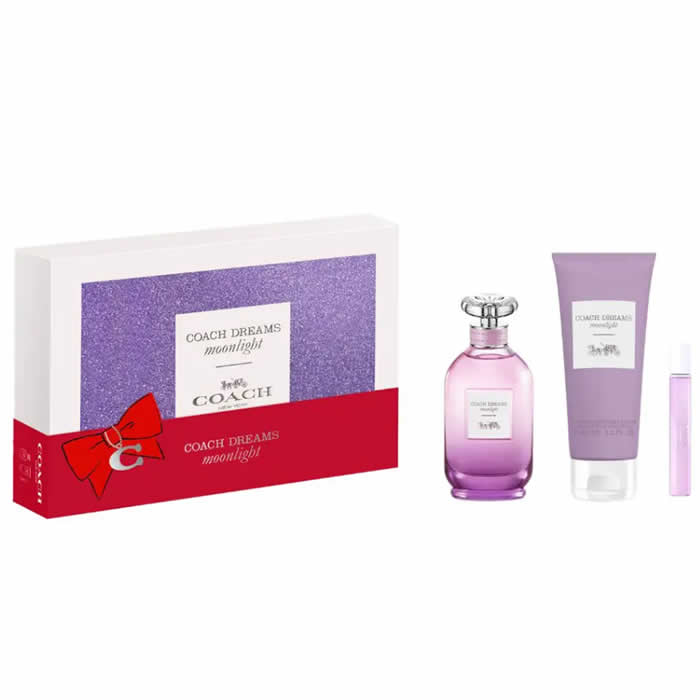 3386460150552 Coach Dreams Moonlight Eau De Perfume Spray 90ml Set 3 Pieces - Image 1