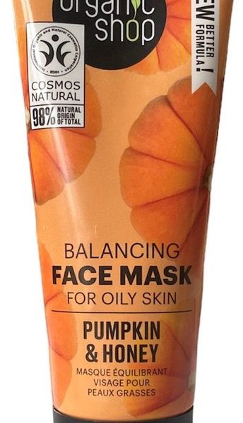Organisch Balancing gezichtsmasker voor vette huid met pompoen en honing. 75 ml