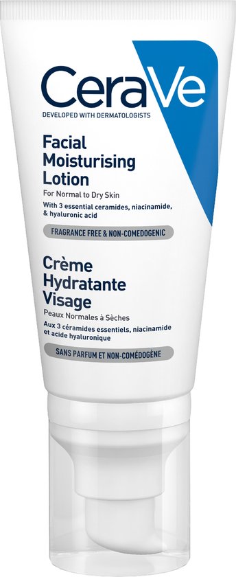 344x840-71 CeraVe Hydraterende Gezichtscrème - voor de Normale tot droge huid - met Niacinamide - 52ml - Image 1