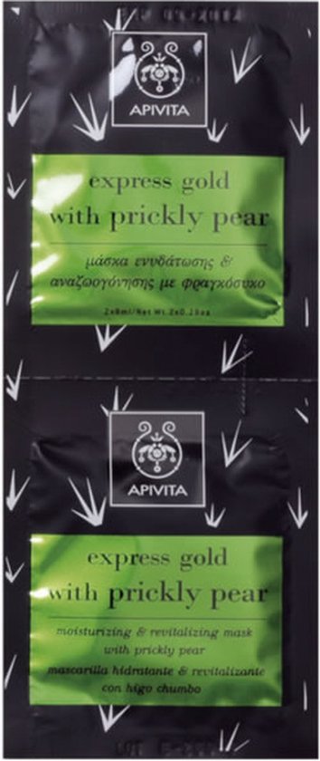354x840-138 Apivita Express Moisturizing & Soothing Face Mask Prickly Pear, 2x8ml - Image 1