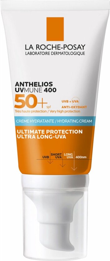 354x840-96 La Roche-Posay Anthelios UVMUNE 400 Hydraterende Gezichtcrème voor een Gevoelige Huid SPF50+ 50ml Ongeparfumeerd 50ml - Zonnebescherming voor het gezicht - Image 1