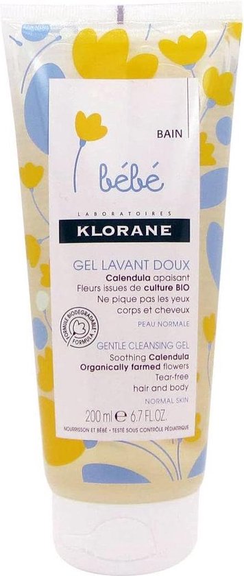 356x840-12 Baby Gentle Cleansing Gel By Klorane 200 Ml - Image 1