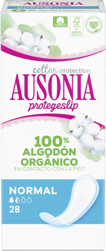 356x840-79 Ausonia Protegeslip Organic Pantyliners 28 Units - Image 1