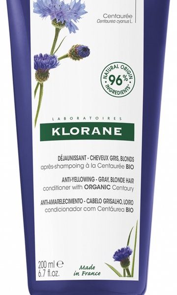 Klorane Haar Centaurée Anti-Yellow Conditioner Wit/Grijs Haar 200ml