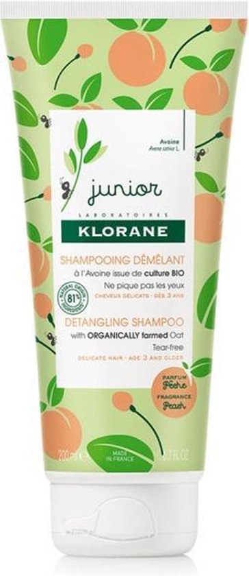 364x840-55 Klorane Haar Junior Detangling Shampoo Perzik 200ml - Image 1