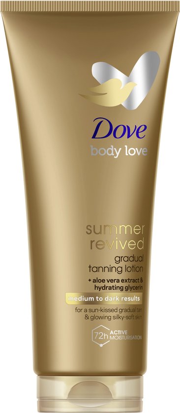 366x840-3 Dove Body Love Zelfbruinende Bodylotion - Summer Revived Medium-Dark - lotion verrijkt met aloë vera-extract en glycerine - 200 ml - Image 1