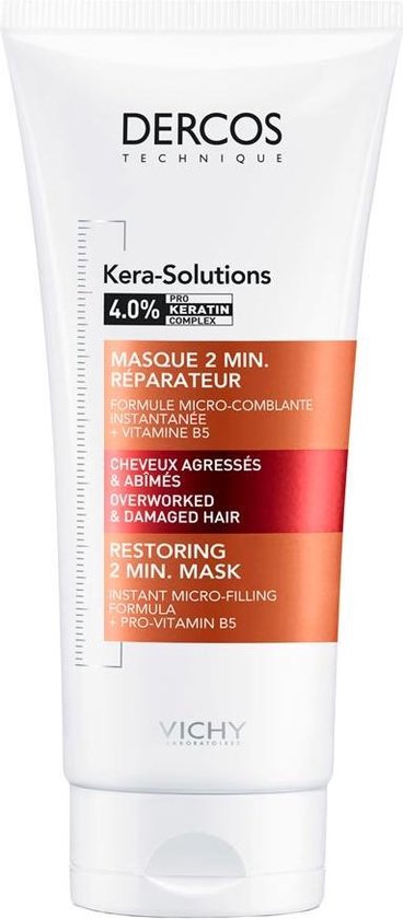368x840-146 Dercos Kera-solutions Restoring 2 Min. Mask - Mask For Restoring Damaged Hair 200ml - Image 1