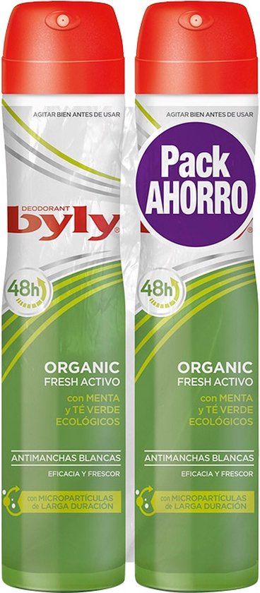 368x840-65 Byly Organic Extra Fresh Deodorant Spray 2x200ml - Image 1
