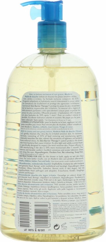 368x840-66 Bioderma Atoderm Huile De Douche VYzivnY Shower Oil 1000 Ml - Image 1