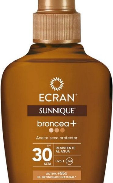 Zonnebrandolie Ecran Sunnique Broncea+ SPF 30 (100 ml)