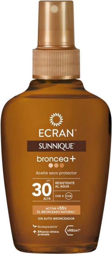 371x840-39 Zonnebrandolie Ecran Sunnique Broncea+ SPF 30 (100 ml) - Image 1