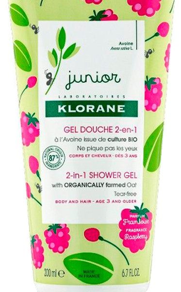 Junior Bath Gel Hair & Body #raspberry 200 Ml By Klorane #raspberry 200 Ml