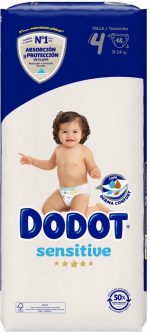 Wegwerpluiers Sensitive Dodot Maat 4 (48 uds) - Image 2