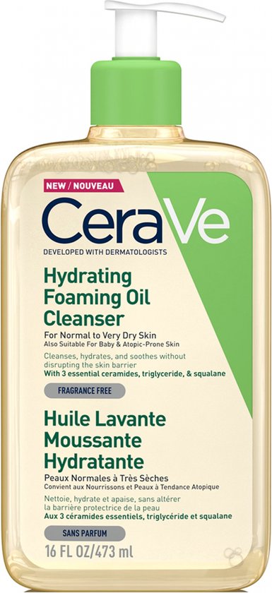 385x840-60 CeraVe Hydraterende Schuimende Reinigingsolie - Normale tot Zeer Droge Huid - 473ml - Image 1