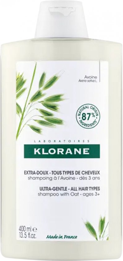 397x840-58 Klorane Haar Avoine Lait D'Avoine/Havermelk Shampoo Alle Haartypen 400ml - Image 1