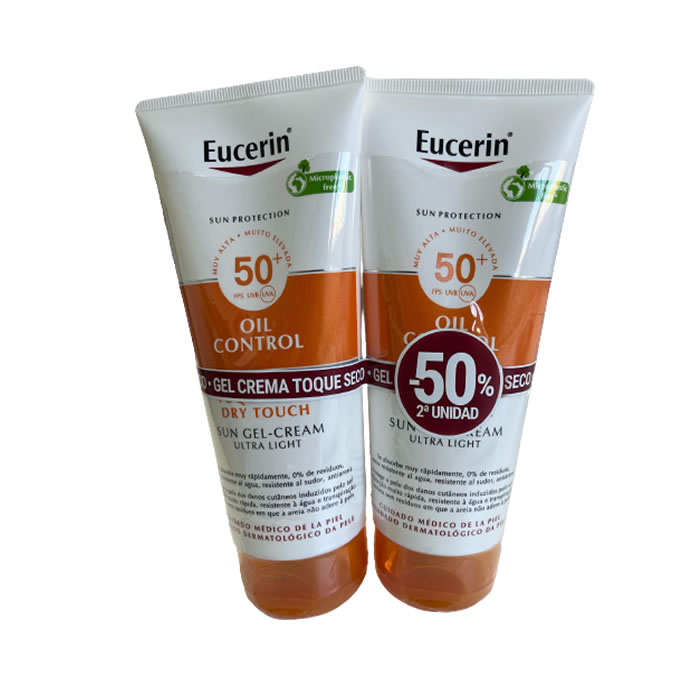 4005800327131_1 Eucerin Sun Gel Creme Oil Control Dry Touch Spf50 2x200ml - Image 1