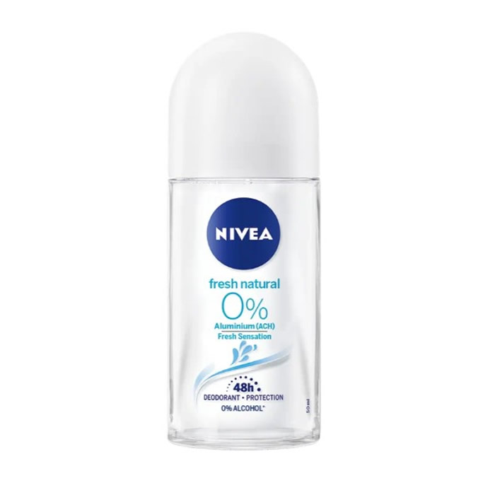 4005900639554_1 Nivea Fresh Natural 0% Roll On Deodorant 50ml - Image 1