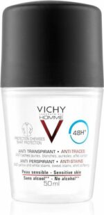 Vichy Homme 48h Antiperspirant Against White And Yellow Spots For Men 50 Ml