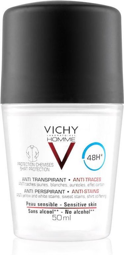 408x840-47 Vichy Homme 48h Antiperspirant Against White And Yellow Spots For Men 50 Ml - Image 1
