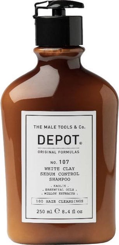 408x840-54 Depot 107 White Sebum Control Intensive Shampoo 250ml - Voor Vet haar - Image 1