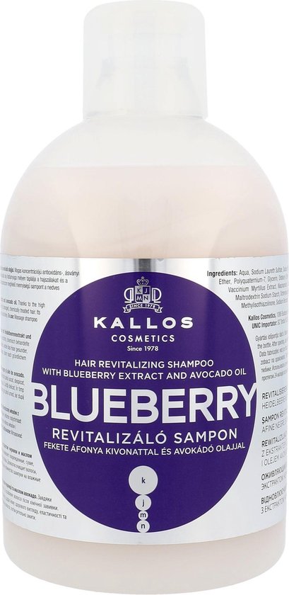 409x840-70 Kallos - Blueberry Hair Shampoo - 1000ml - Image 1