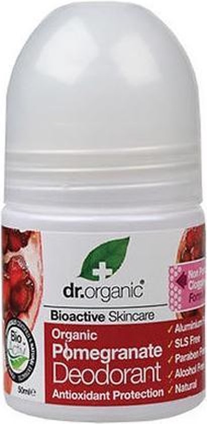 411x840-111 Dr Organic Pomegranate Deodorant Roll On 50ml - Image 1