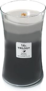 WoodWick Hourglass Large Trilogy Geurkaars - Warm Woods - Image 3