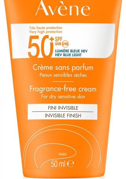 Avène Unscented Cream Spf 50+ - Zonnebrand - 50 ml