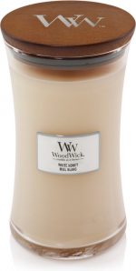 WoodWick Hourglass Large Geurkaars - White Honey - Image 3
