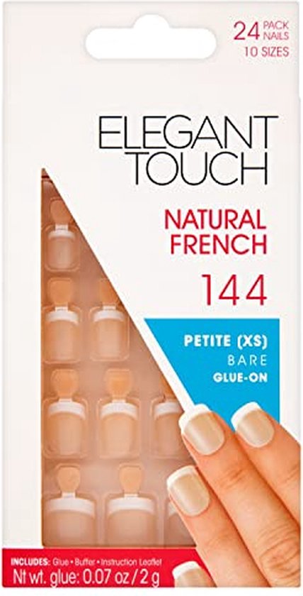 428x840-128 False nails Elegant Touch French Xs 24 Pieces (24 uds) - Image 1