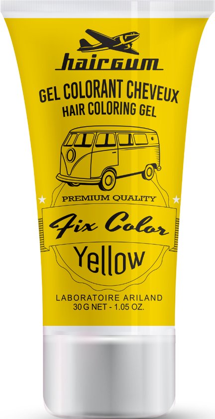 432x840-29 Non-permanent Colour Hairgum Fix Color Yellow Styling Gel (30 ml) - Image 1