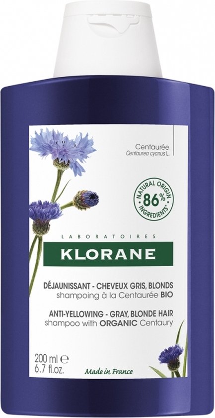 433x840-41 Klorane Haar Centaurée Anti-Yellow Shampoo Wit/Grijs Haar 400ml - Image 1