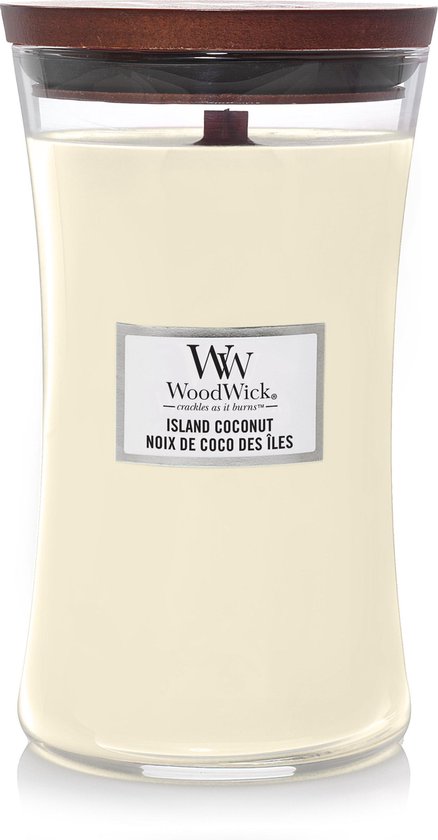 438x840-114 WoodWick Hourglass Large Geurkaars - Island Coconut - Image 1