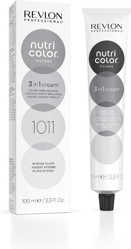 443x840-63 Permanente kleurcrème Revlon Nutri Color 1011 - Intense Silver 3 in 1 (100 ml) - Image 1