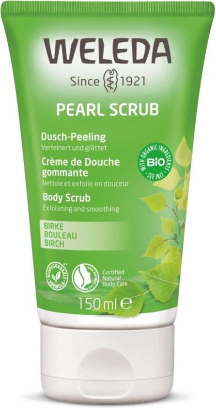 446x840-106 WELEDA - Pearl Scrub Douchecrème - Berken - 150ml - 100% natuurlijk - Image 1