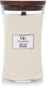 WoodWick Hourglass Large Geurkaars - White Teak