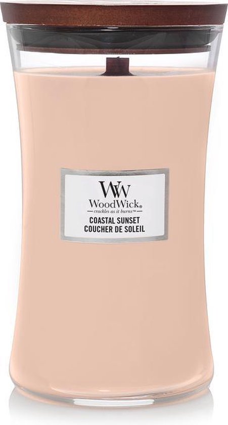 451x840-113 WoodWick Hourglass Large Geurkaars - Coastal Sunset - Image 1