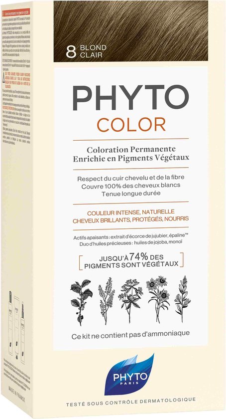 454x840-137 Phyto Phytocolor Haarkleuringcolor Permanent Color 8 Light Blonde - Image 1