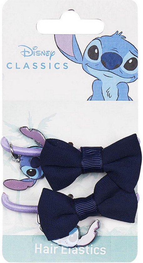 457x840-4 Haarelastiekjes Stitch Paars Blauw Lasso 2 Stuks - Image 1