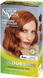 Coloursafe Permanent Hair Color By Natur Vital #6.43-hazelnut - Image 3