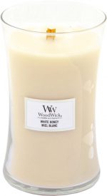 WoodWick Hourglass Large Geurkaars - White Honey - Image 2