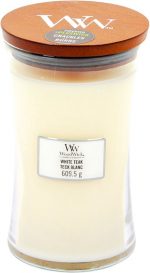 WoodWick Hourglass Large Geurkaars - White Teak - Image 4